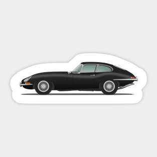 Jaguar E Type Fixed Head Coupe Black Sticker